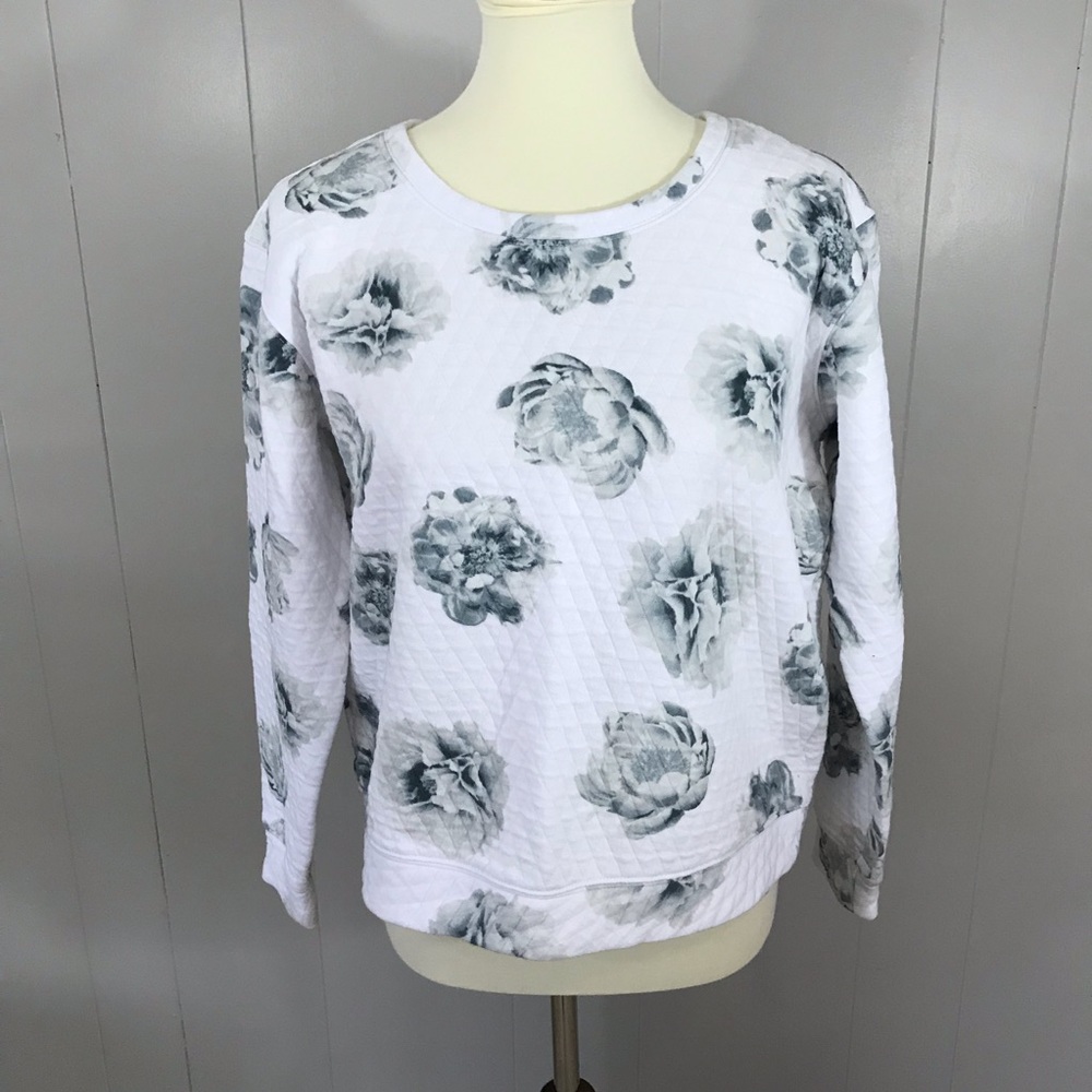 LOFT quilted floral sweatshirt